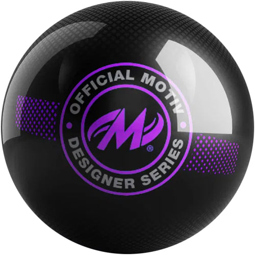 On The Ball Motiv Jackal Pixel Spare Black / Purple - Novelty Bowling Ball (Front)