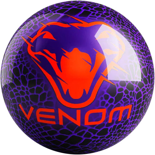 On The Ball Motiv Venom Spare Purple / Orange - Novelty Bowling Ball