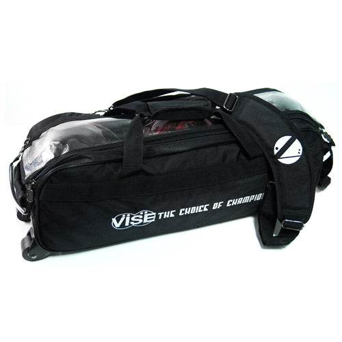 VISE Clear Top - 3 Ball Tote Roller Bowling Bag (Black)