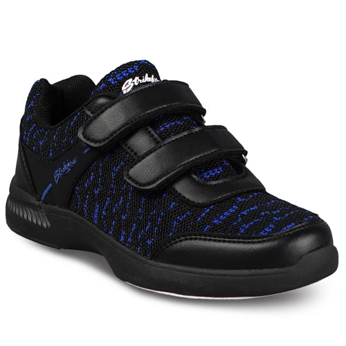KR Strikeforce Flyer Mesh Youth Velcro - Boy's Bowling Shoes (Black / Royal)
