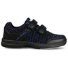 KR Strikeforce Flyer Mesh Youth Velcro - Boy's Bowling Shoes (Black / Royal - Side)
